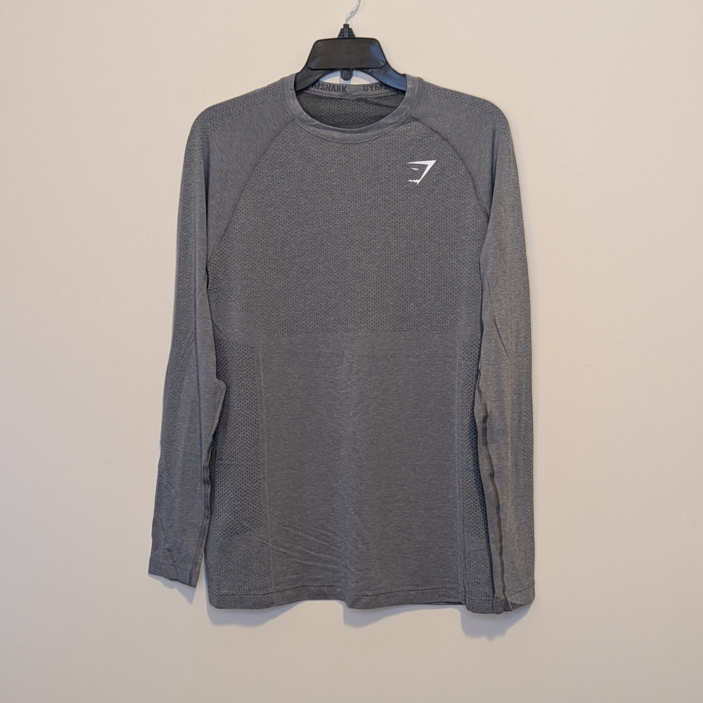 Gray Long Sleeve Athletic Shirt